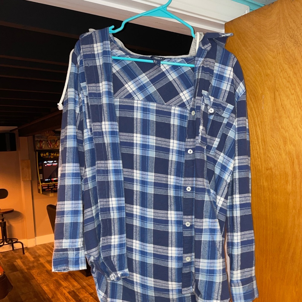Forever 21 hoodie flannel